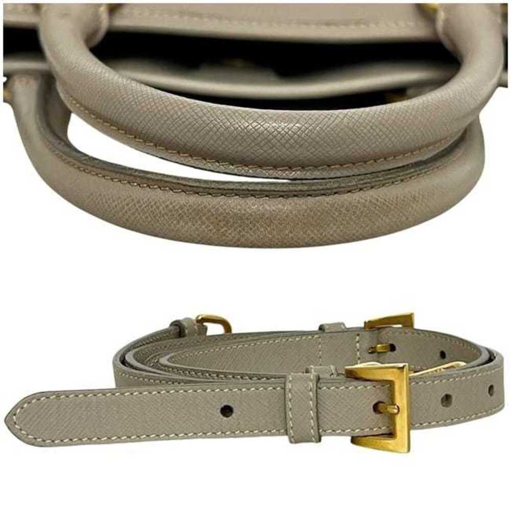 PRADA Cream Leather Saffiano Shoulder Bag - Picture 6 of 11